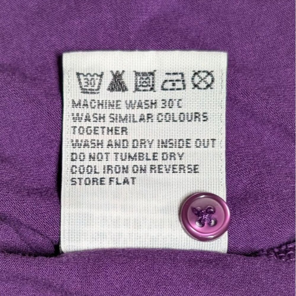 Mini Boden Purple Tiered Dress Girls 4-5Y Short Sleeve Keyhole Back - Picture 5 of 6